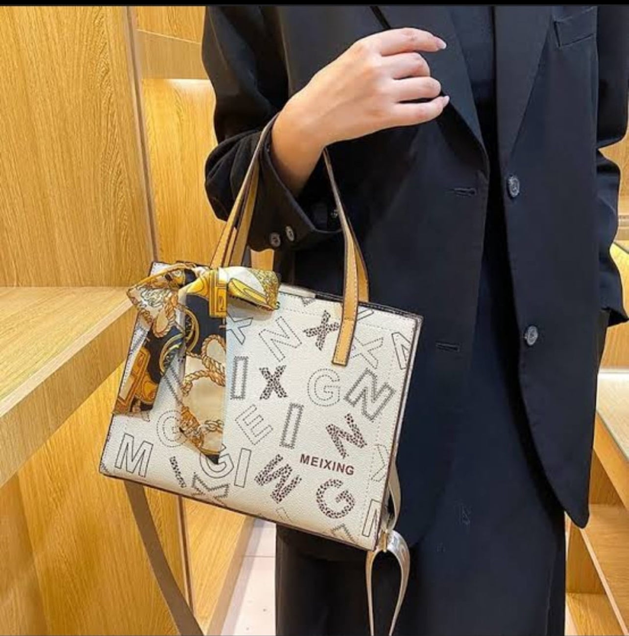 Trendy Ladies Letter Tote Bags