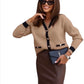 Ladies V-Neck Knitted Cardigan-Various Colours