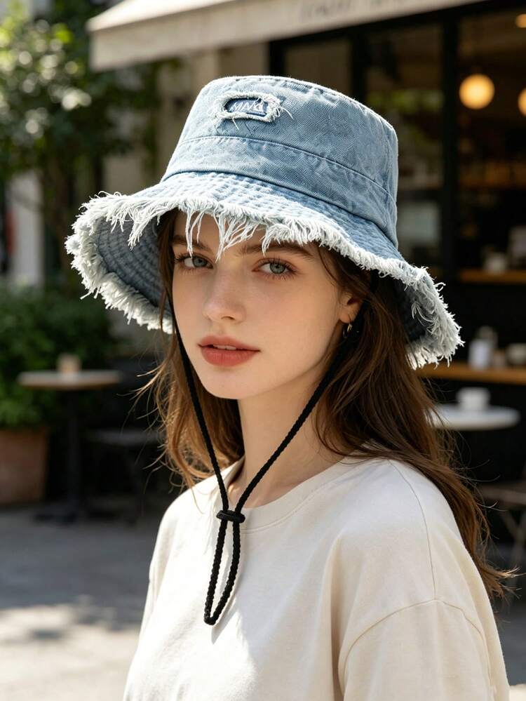 Ladies Distressed Vintage Denim Bucket Hats-Various Options