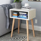 MFurn Contemporary White Wood Side Table – Modern Rectangle Bedroom Accent