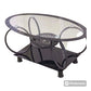 Oval & Round Shaped Glass Table-Available In Black or White