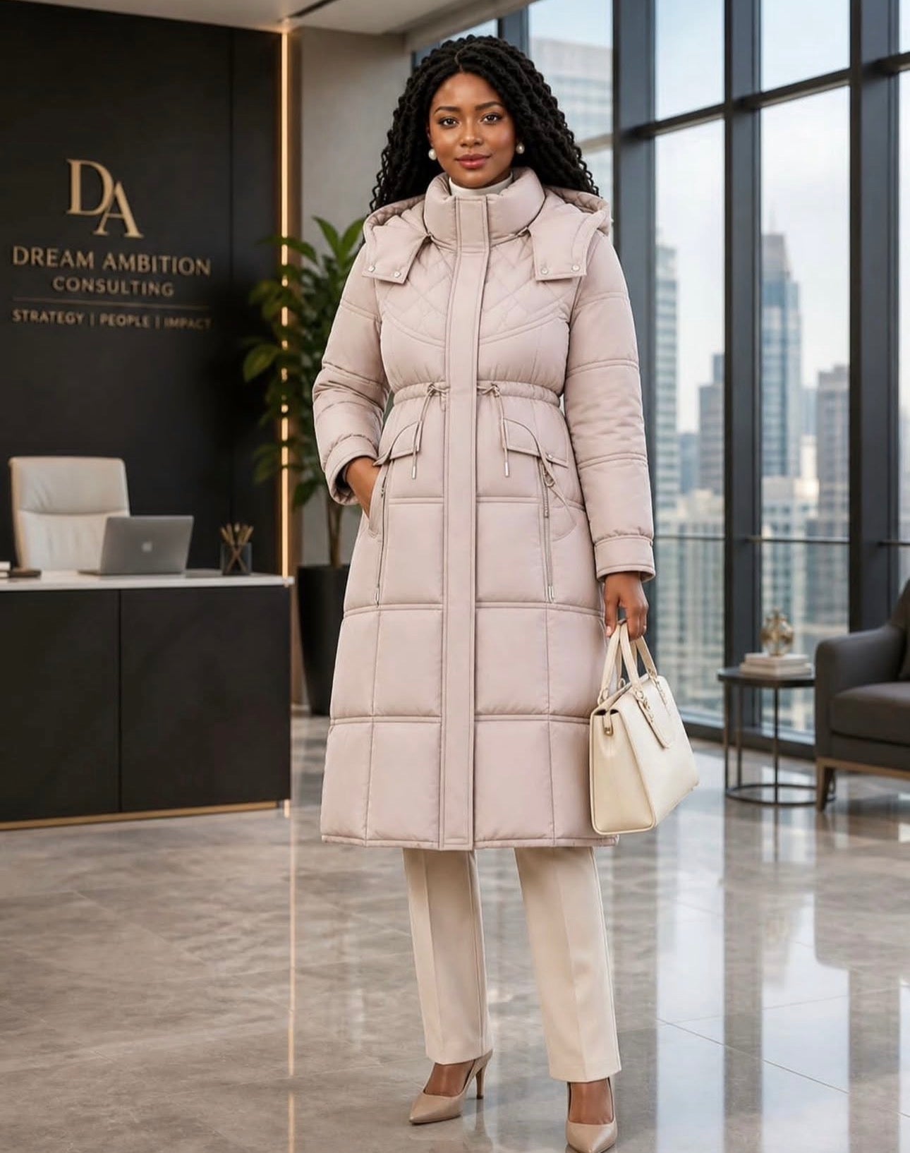 Ladies Stylish SlimFit Long Puffer Jacket-Various Colours