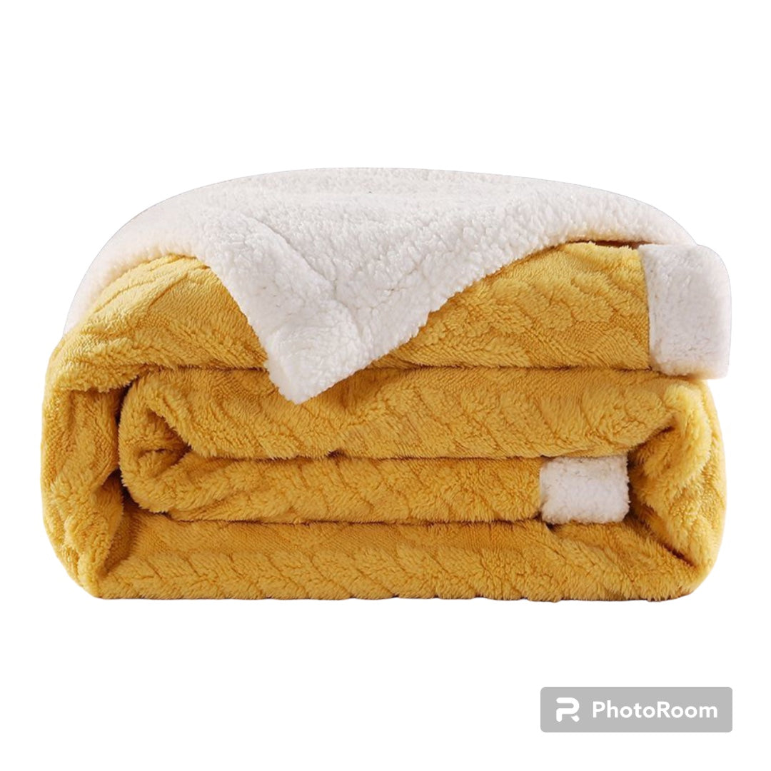 Geometric Pattern Woolen Sofa Throw/ Blanket - Queen Size