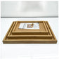 MHome Wooden Nesting Serving Tray Set (3pc) – Dark Brown / Light Brown