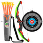 Kids Bow and Arrow Set - LED Light Up Archery Toy Set with 10 Suction Cup Arrows, Target & Quiver, Indoor and Outdoor Toys for Children Boys Girls