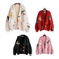 Ladies Knitted Embroidered Cardigan-Various Colours