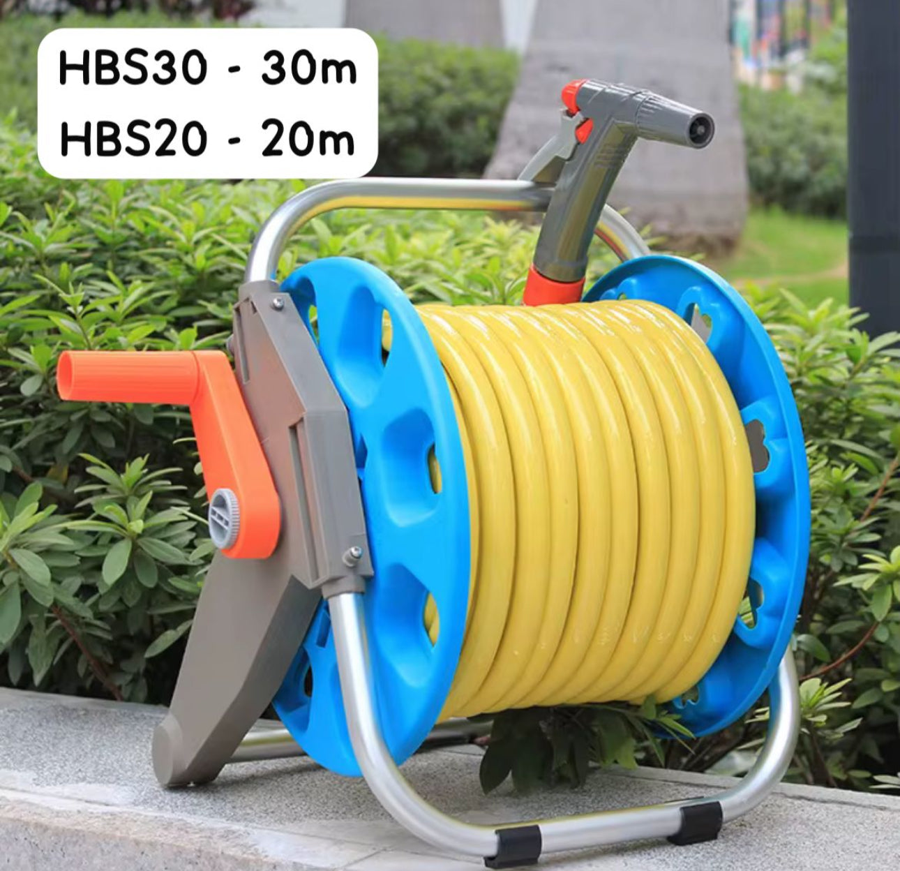 MHome Retractable Garden Sprinkler Garden Water Hose Pipe Reel Plastic Cart- 20M & 30M Options