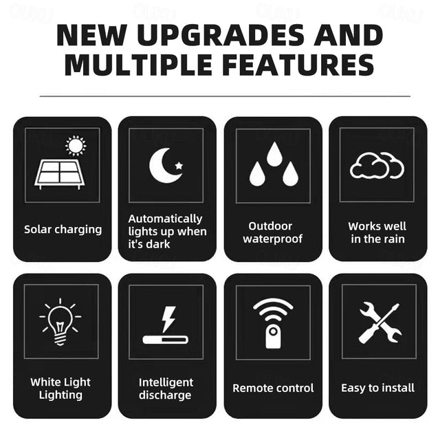 Solar LED Pendant Lamp Set 2pc