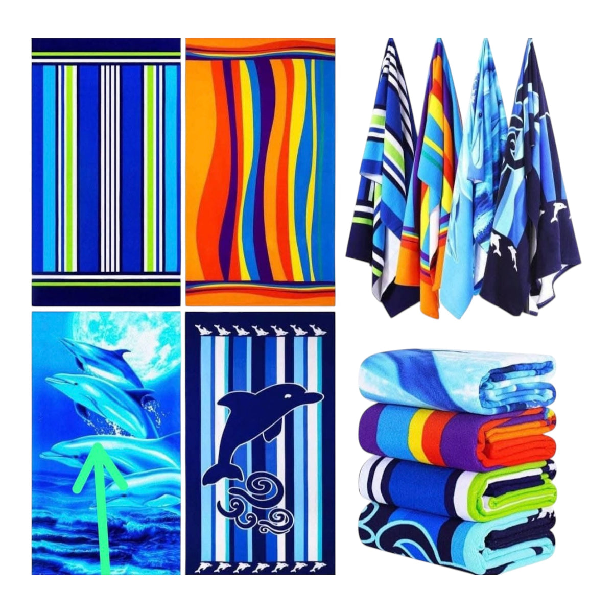 MHome Beach Towels-Various Colours
