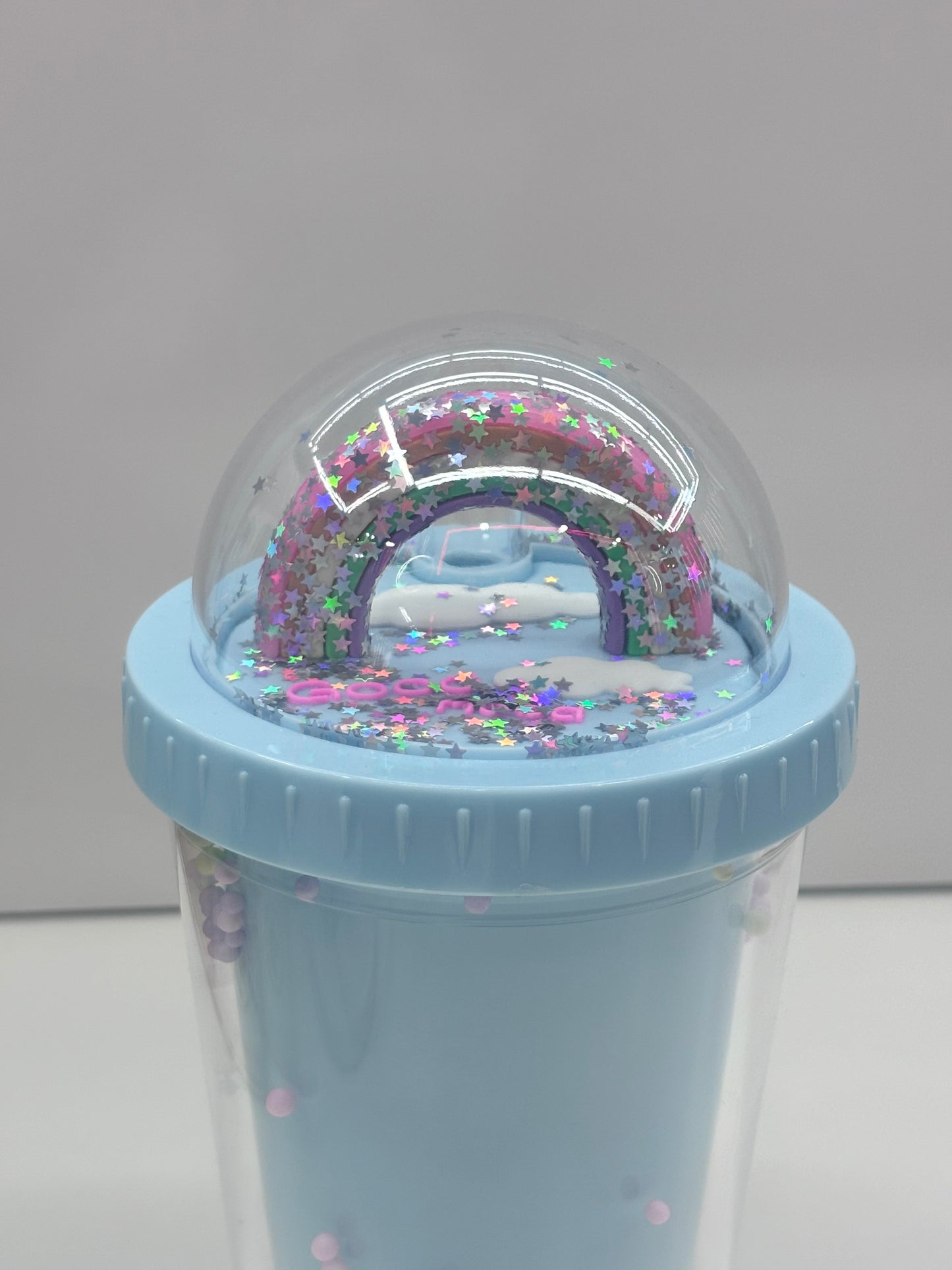 Double Walled Rainbow Plastic Water Cup