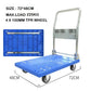 MHome Folding Plastic Trolley Cart - Silent Flatbed Hand Truck