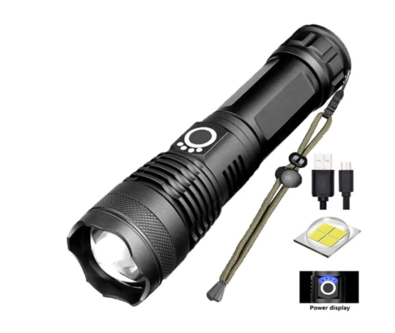 Ultra High Power LED Flashlight Camping Waterproof Zoomable Torch-DB45