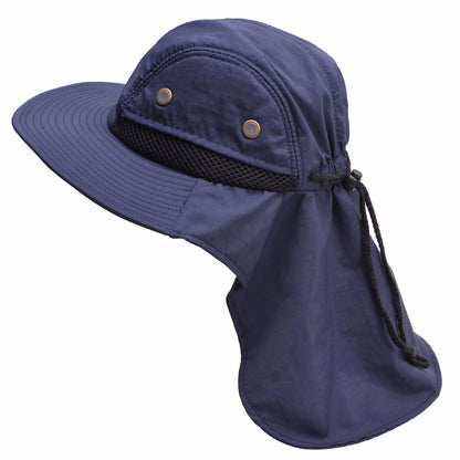Fishing Hat Sun Protection Outdoor Hat with Neck Flap  Anti-UV Hat - Various Colours