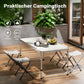 MFurn Portable Folding Camping Table Inc 4 Foldable Chairs