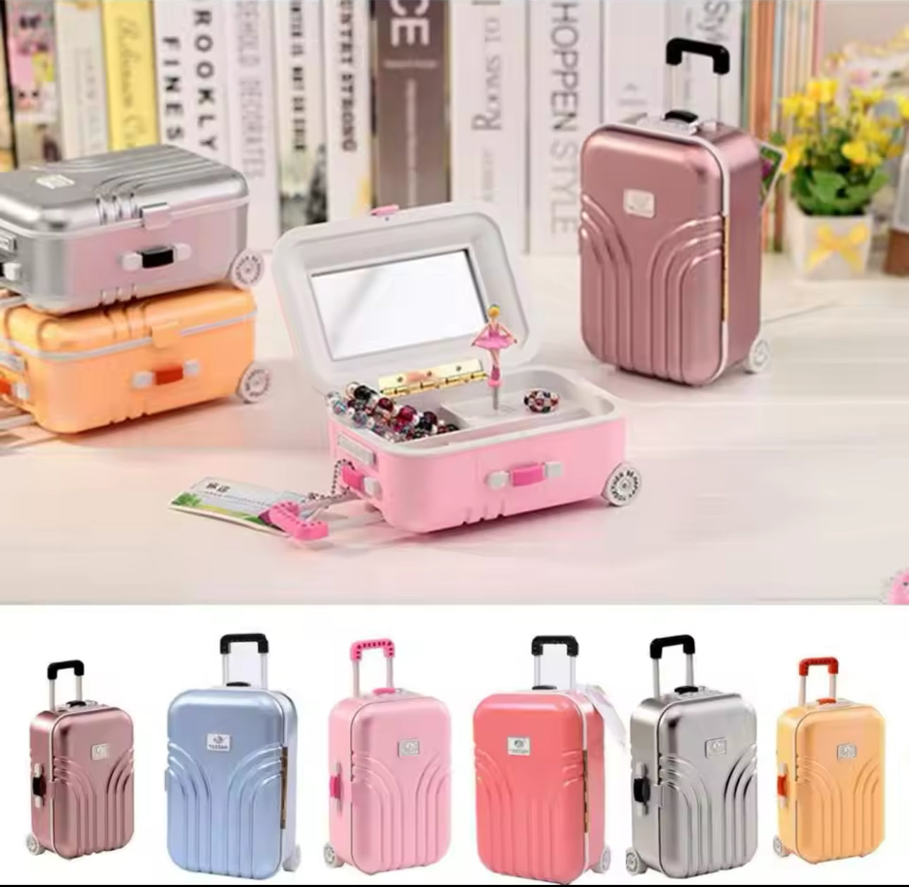 Musical Jewellery Box Suitcase Style