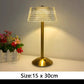 MTech Nordic Crystal Rechargeable Table Lamp LED Bar Lamp Touch Dimmable Golden Desk Lamp Living Room Bedroom-Various Options