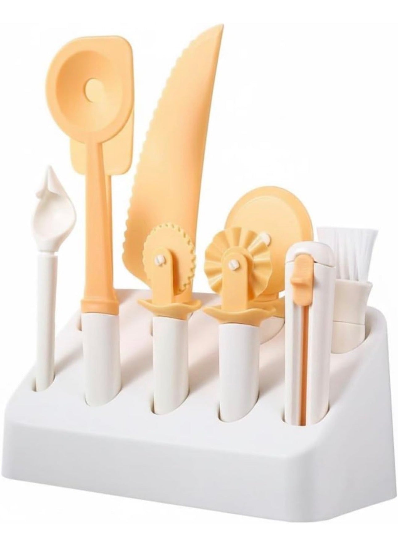 MHome 10 Pieces Pastry Brush and Spatula Set Heat-Resistant Cake Scraper Set Easy to Clean Baking Utensil Kit for Beginners, Baking
