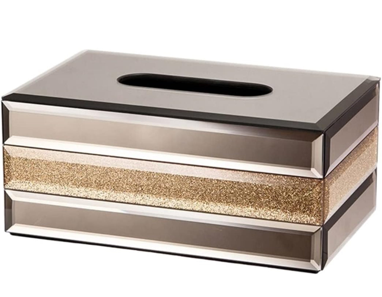 High-end Light Luxury Glass Tissue Box - Living Room / Bedroom / Desktop
