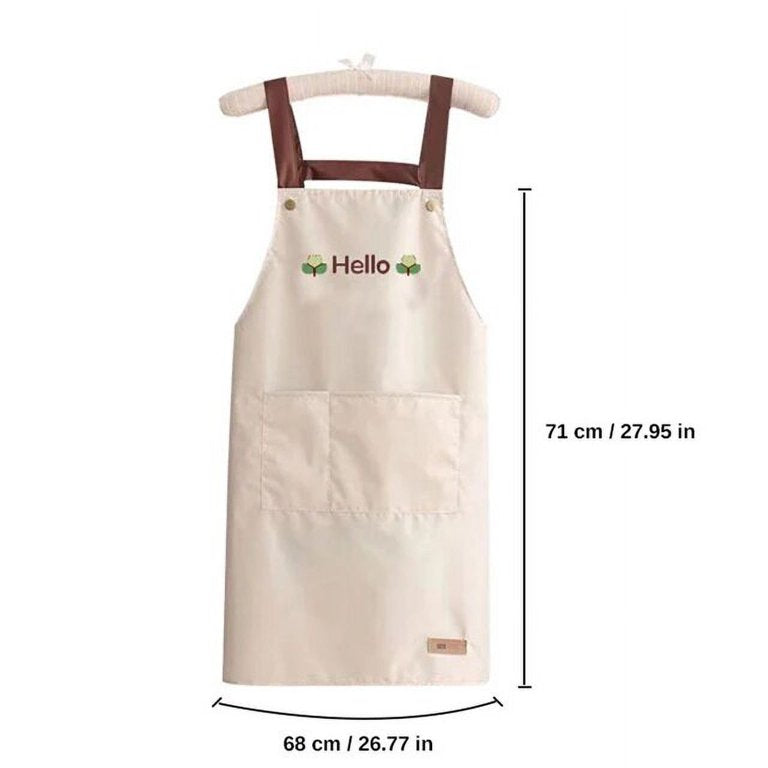 Kitchen Apron Sleeveless Waterproof Hand-wiping Cooking Baking Home Chef Aprons With Pockets Waiter Pinafore Logo Design Custom