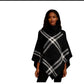 Ladies Geometric Knitted Poncho