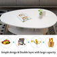 MFurn White Marble Coffee Table – Nordic Double-Layer Wooden Living Room Table
