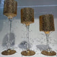 MHome Candle Holder Chalice Elegant Glittering Glass 3pc Set-Various Options