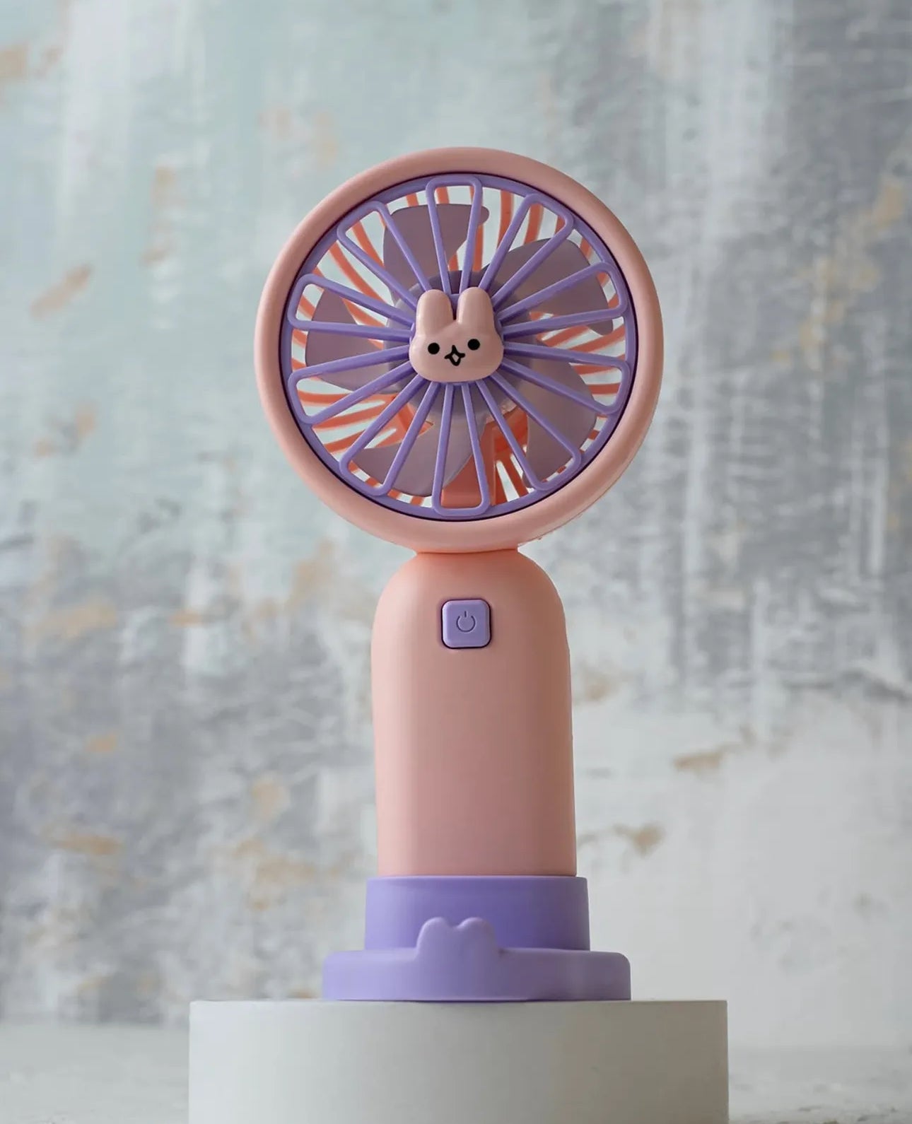 Mini Fan With Mobile Phone Holder USB Charging-Various Colours