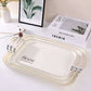 MHome Elegant Rectangular Tray Set 3PC – Melamine with Gold & Silver Trim