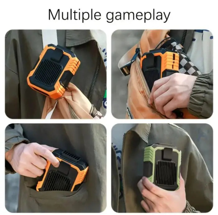 MTech 3-in-1 Portable Fan with Power Bank - USB Charging, 5000mAh Battery, Wearable Neck and Belt Design,Includes Lanyard, Portable Bladeless Waist Fan with Belt Clip - USB Charging, Multifunctional Cooling/Powerbank