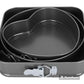 Baking Tray, Round, Heart And Square Removable Base - 3pc Set
