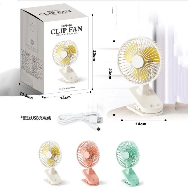 Clip On Rechargeable Moveable Head Portable Fan