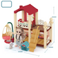 Dollhouse Girl Toys Houses with 2 Dolls Toy Figures,