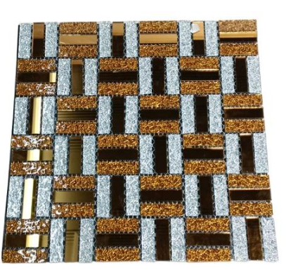 Glass and Stone Mix Mosaic 300 X 300MM Sheet for Wall and Floor