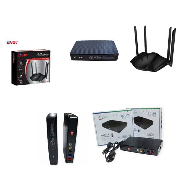 Bvot Router Bvot B27 Wireless Wifi Router 4G lite +SE-P18C 8800mah Mini UPS ...