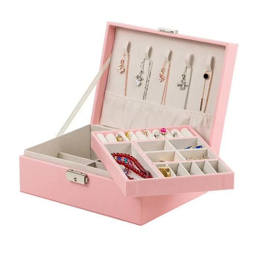 M-Beauty Double Layer Elegant Jewellery Box
