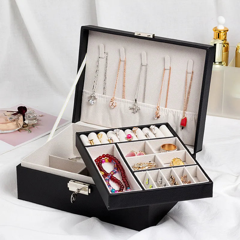 M-Beauty Double Layer Elegant Jewellery Box