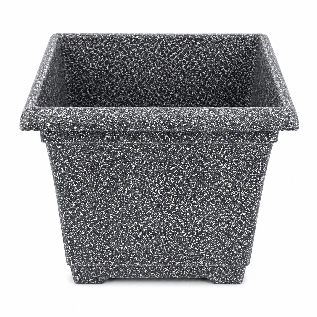 Modern PVC Plastic Square Granite-Effect Planter