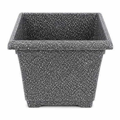 Modern PVC Plastic Square Granite-Effect Planter