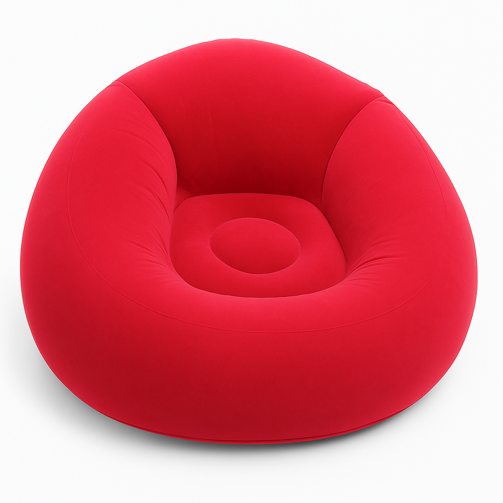 MHome Comfy Inflatable Sofa Chair – Soft Flocked Lounge Seat for Home & Gaming