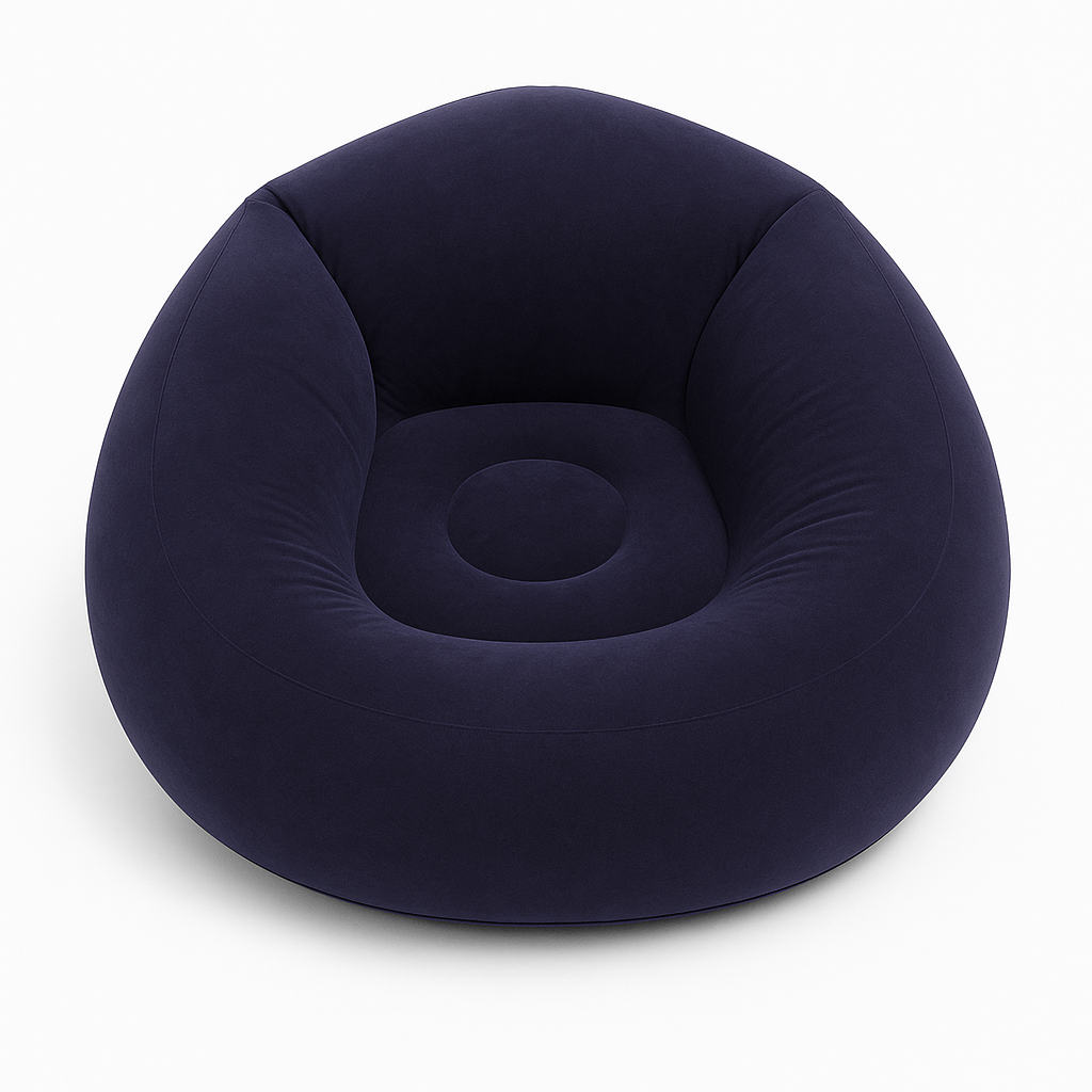 MHome Comfy Inflatable Sofa Chair – Soft Flocked Lounge Seat for Home & Gaming