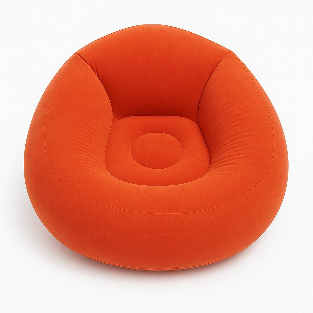 MHome Comfy Inflatable Sofa Chair – Soft Flocked Lounge Seat for Home & Gaming