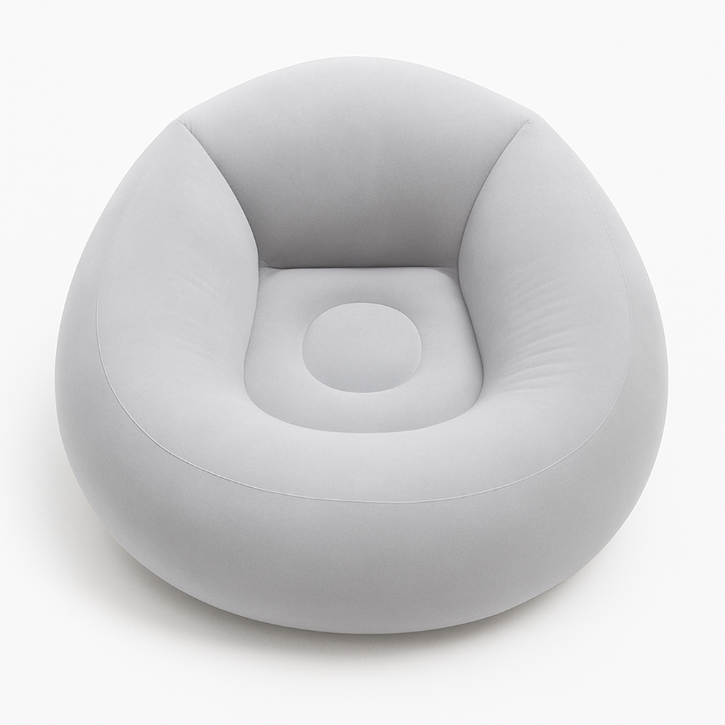 MHome Comfy Inflatable Sofa Chair – Soft Flocked Lounge Seat for Home & Gaming