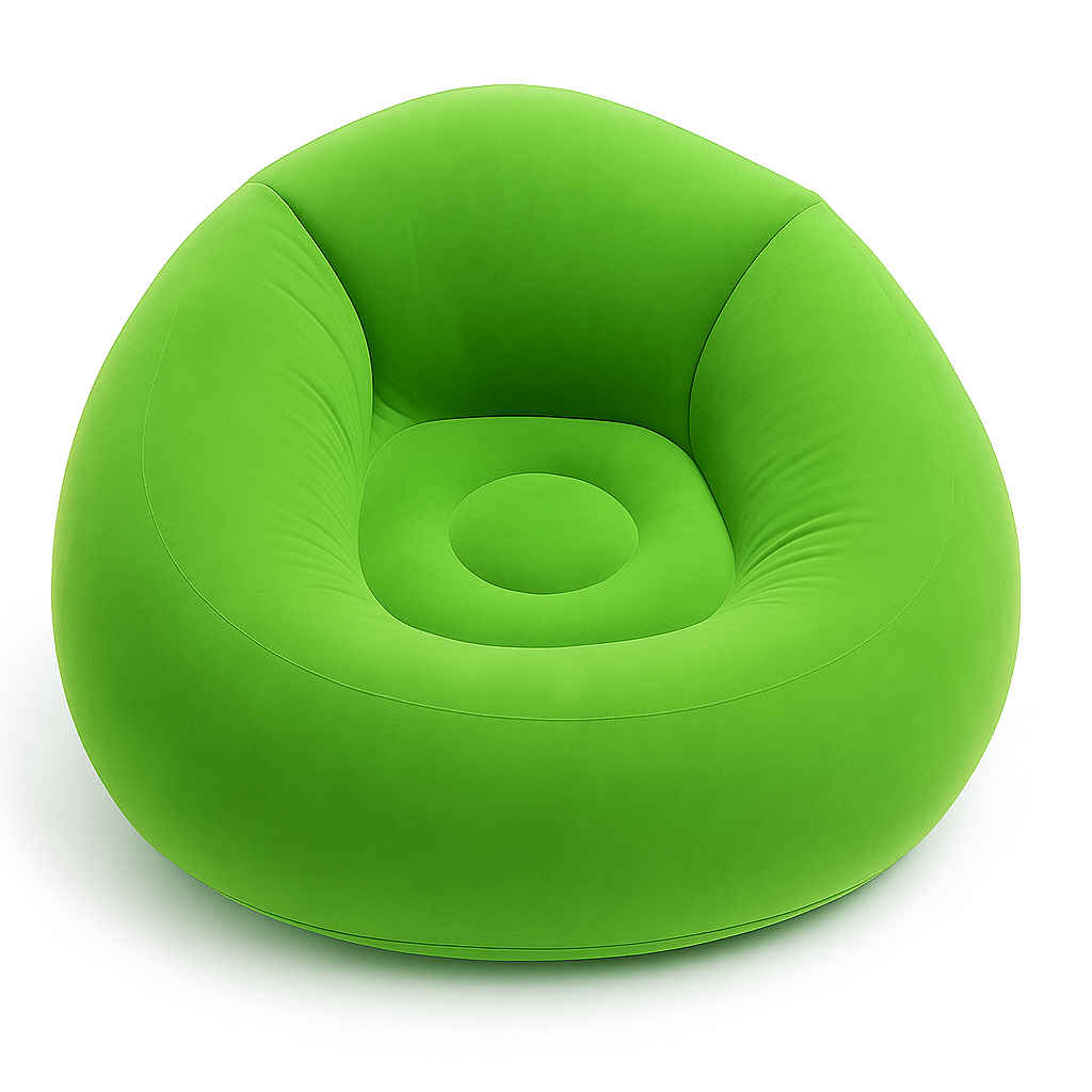 MHome Comfy Inflatable Sofa Chair – Soft Flocked Lounge Seat for Home & Gaming