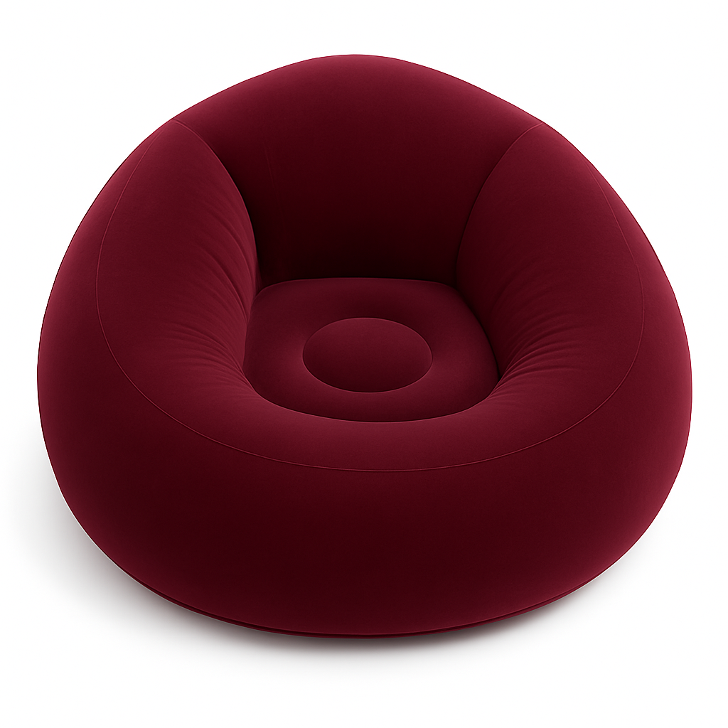 MHome Comfy Inflatable Sofa Chair – Soft Flocked Lounge Seat for Home & Gaming