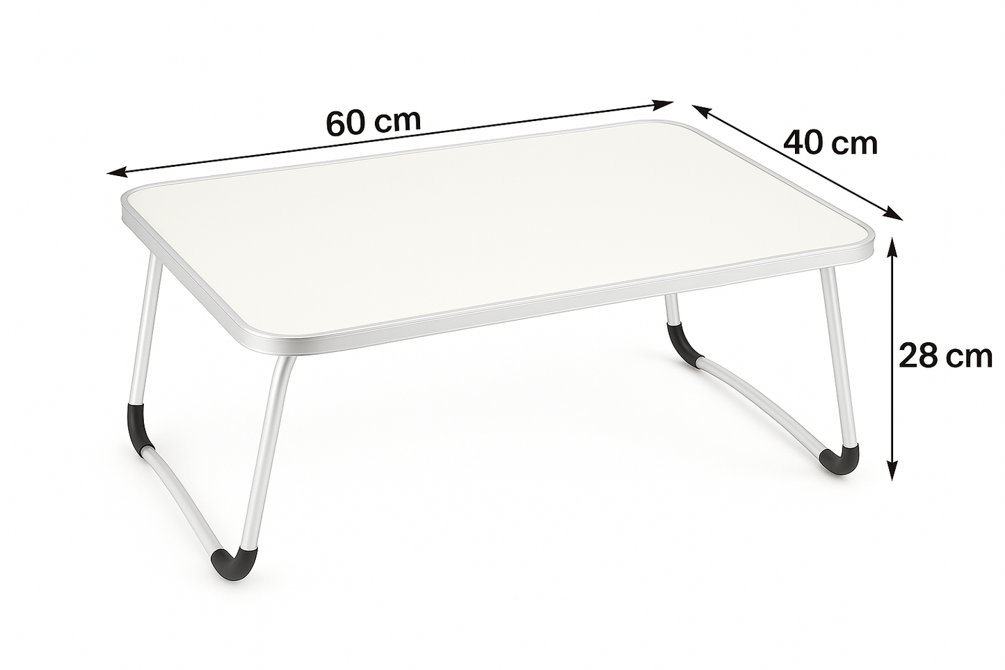 MFurn Premium Folding Laptop & Bed Table – Aluminum Alloy Frame + Density Board