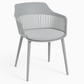 MFurn Modern Polypropylene Dining Chair with Cushioned Seat