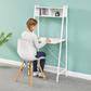 MFurn White Ladder-Style Study Desk with Shelves