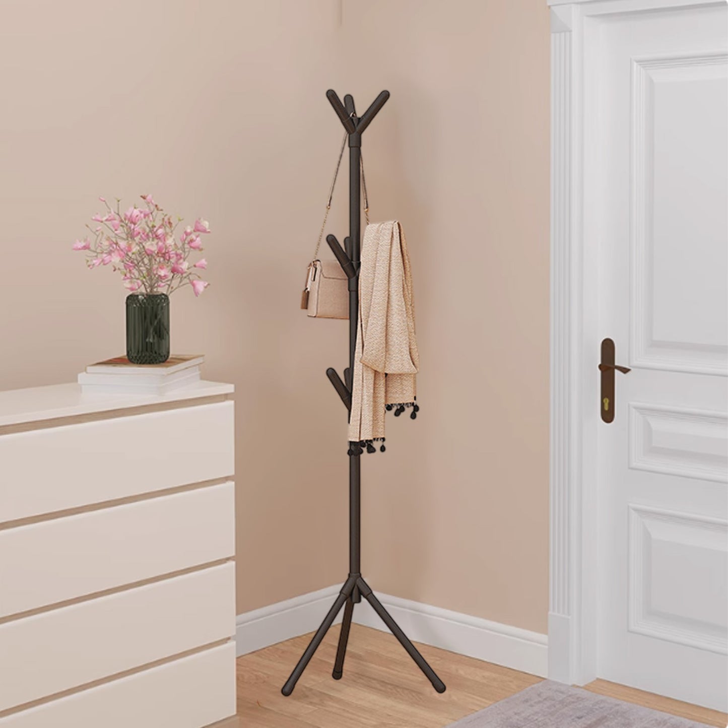 MHome Tree-Shaped Free Standing Coat Rack with 9 Hooks – Clothes & Hats Organizer