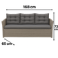 MFurn Marseille 6-Seater Modular Rattan Patio Corner Lounge Set – Grey