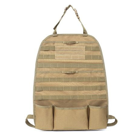 Multi-function Tactical Car Back Seat Hanging Molle Pouch Organizer-Tan